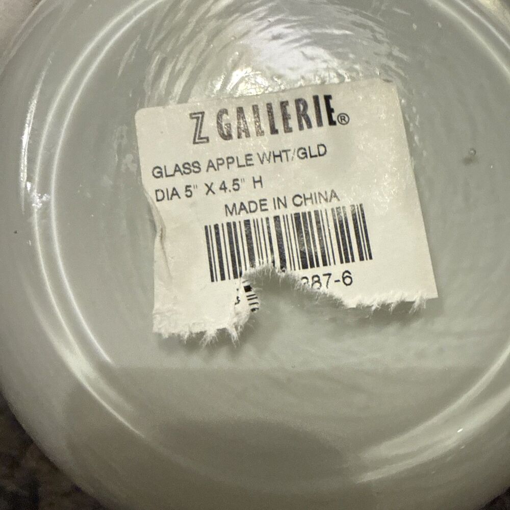 Z gallerie White Gold glass apple - Picture 3 of 6
